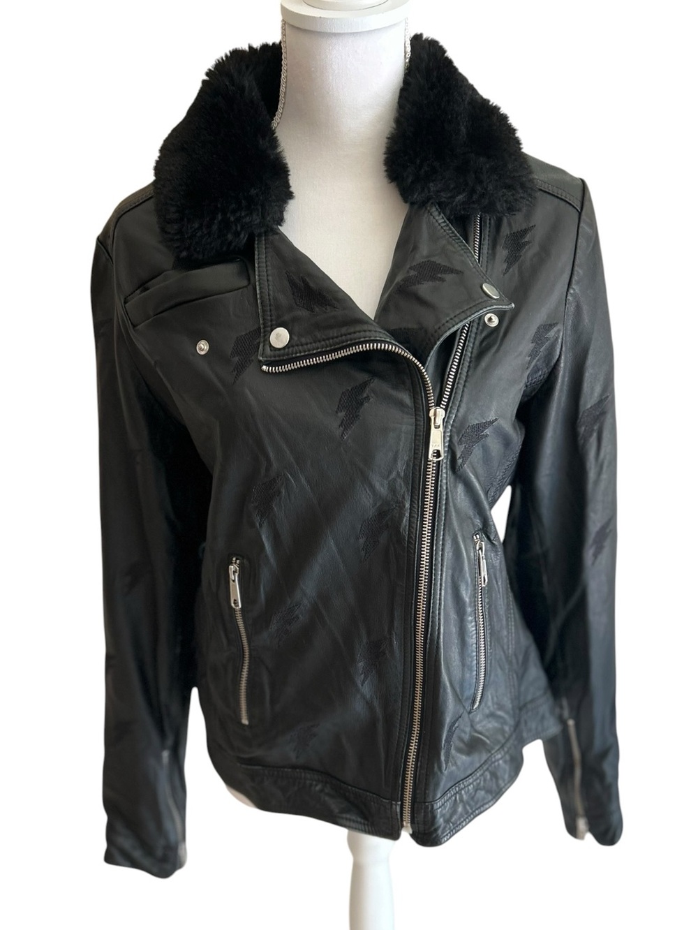 Samantha Sipos Clarkson Leather Jacket Size Large